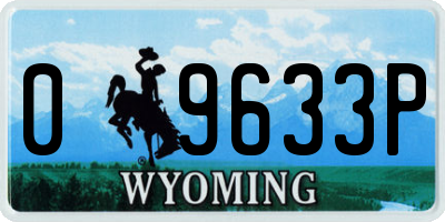WY license plate 09633P