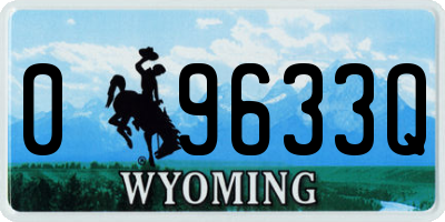 WY license plate 09633Q