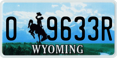 WY license plate 09633R
