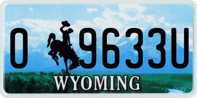 WY license plate 09633U