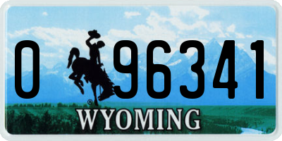 WY license plate 096341