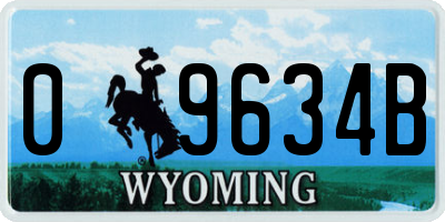 WY license plate 09634B
