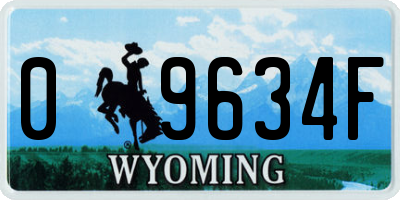 WY license plate 09634F