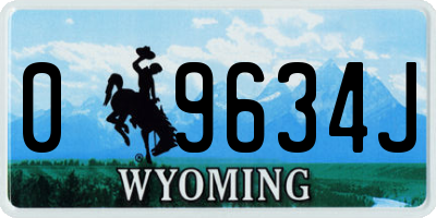 WY license plate 09634J