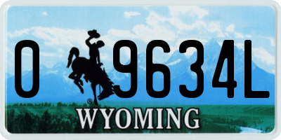 WY license plate 09634L