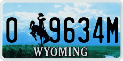 WY license plate 09634M
