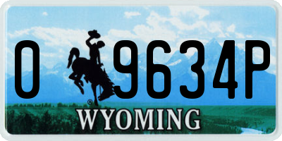 WY license plate 09634P