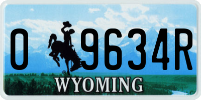 WY license plate 09634R