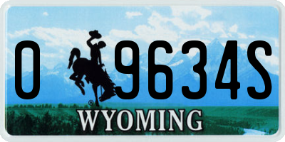 WY license plate 09634S