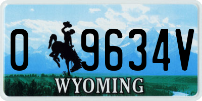 WY license plate 09634V
