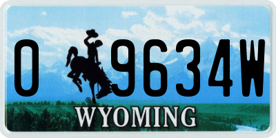 WY license plate 09634W