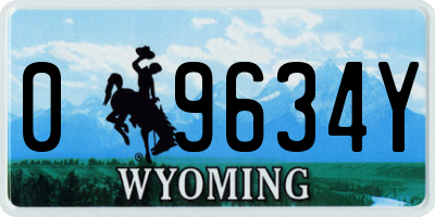 WY license plate 09634Y