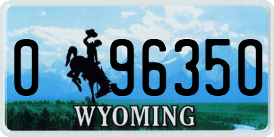 WY license plate 09635O