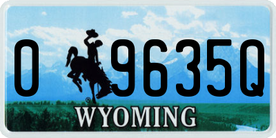WY license plate 09635Q