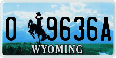 WY license plate 09636A