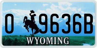 WY license plate 09636B