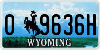 WY license plate 09636H