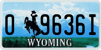 WY license plate 09636I