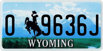 WY license plate 09636J