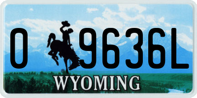 WY license plate 09636L