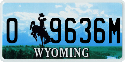 WY license plate 09636M