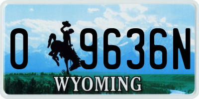 WY license plate 09636N