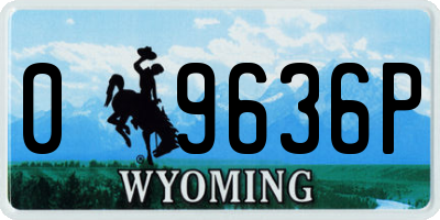 WY license plate 09636P