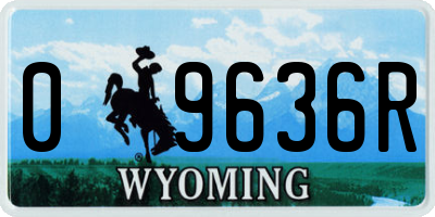WY license plate 09636R