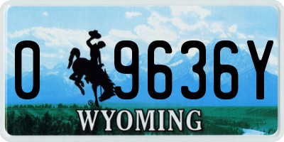 WY license plate 09636Y