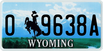 WY license plate 09638A