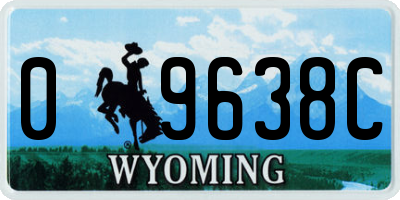 WY license plate 09638C