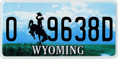 WY license plate 09638D