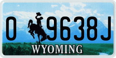 WY license plate 09638J