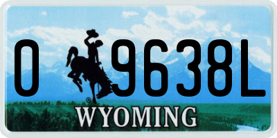 WY license plate 09638L