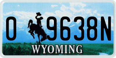 WY license plate 09638N