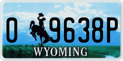 WY license plate 09638P