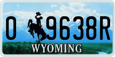 WY license plate 09638R