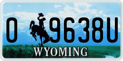 WY license plate 09638U