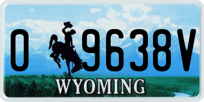 WY license plate 09638V