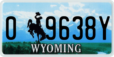 WY license plate 09638Y