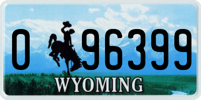 WY license plate 096399