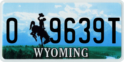 WY license plate 09639T