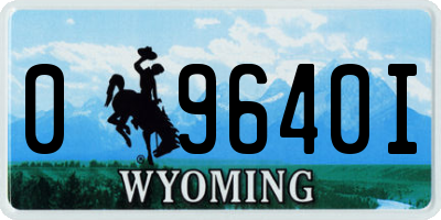 WY license plate 09640I