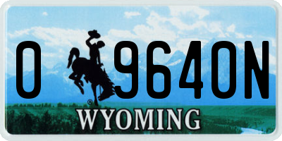 WY license plate 09640N