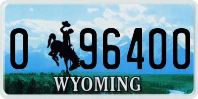 WY license plate 09640O