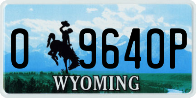 WY license plate 09640P