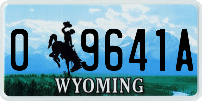 WY license plate 09641A