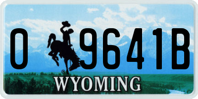 WY license plate 09641B