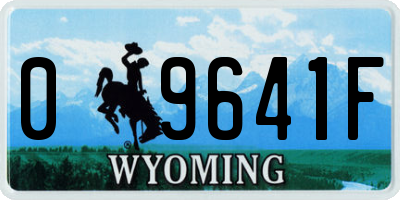 WY license plate 09641F