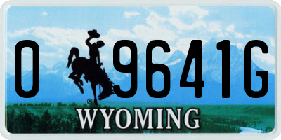 WY license plate 09641G